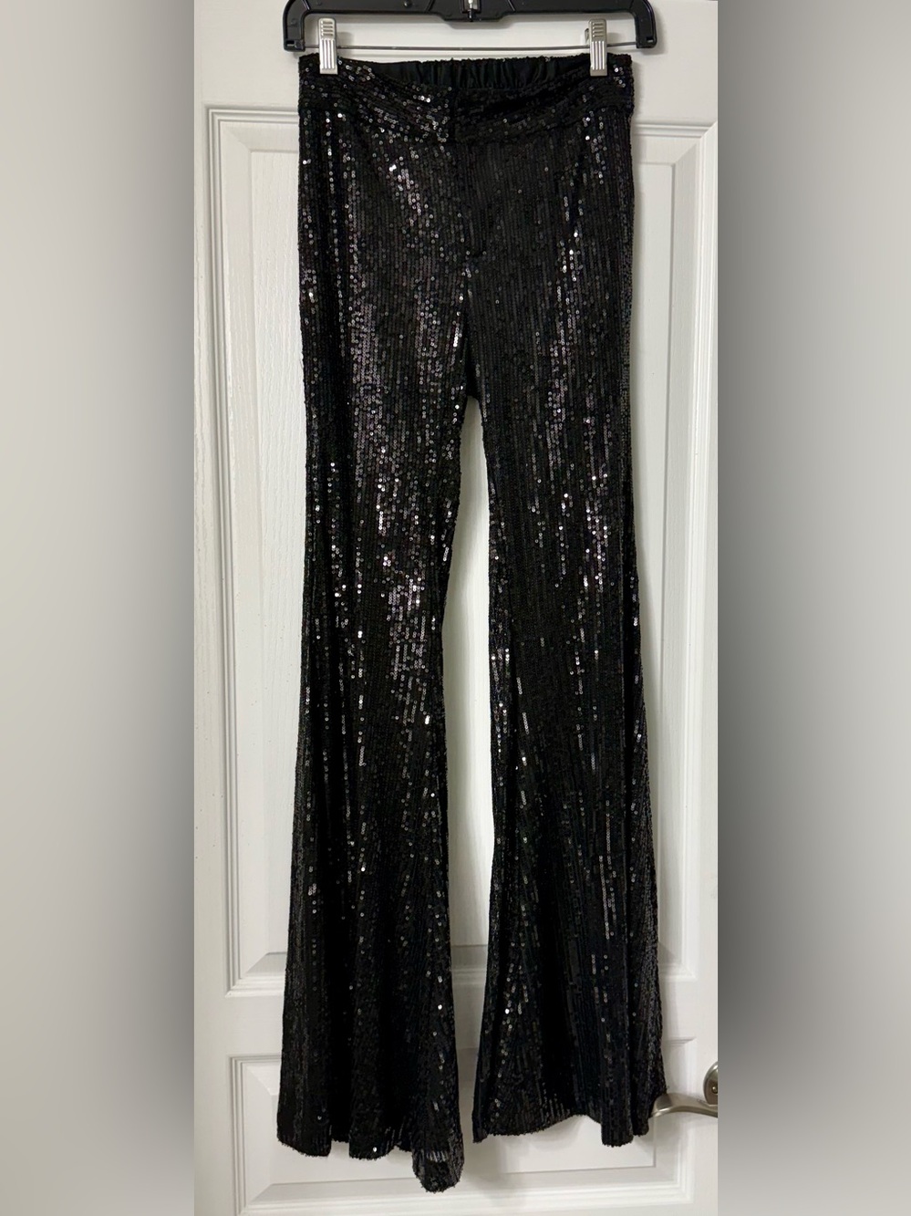 Captivate Sequin Wide-Leg Party Pants - Black